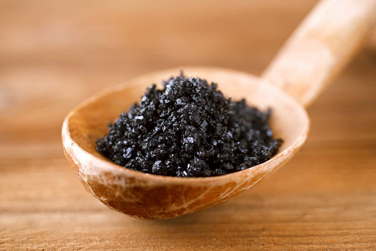 black lava salt