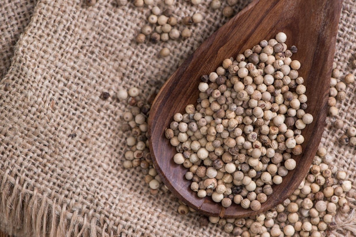 white peppercorns